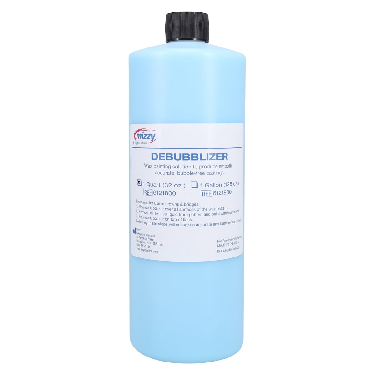 Mizzy Blue Debubblizer, 32 oz Bottle, 1/Pk, 6121800