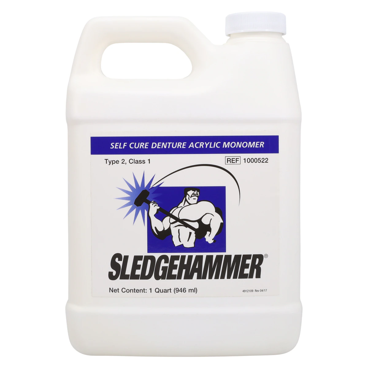 Sledgehammer Self-Cure Denture Acrylic Liquid, 32 oz (1 Quart) Bottle, 1/Pk, 1000522