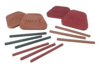 Mizzy Impression Compound Cakes, Brown, Medium Heat, 8 oz, 8/Pk, 6060600