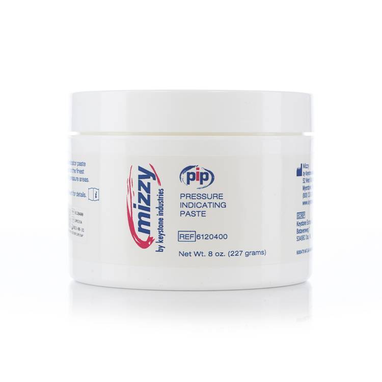 Keystone Industries Mizzy PIP Pressure Indicator Paste, Pure White Silicone, 8 oz Jar with Brushes, 6120400