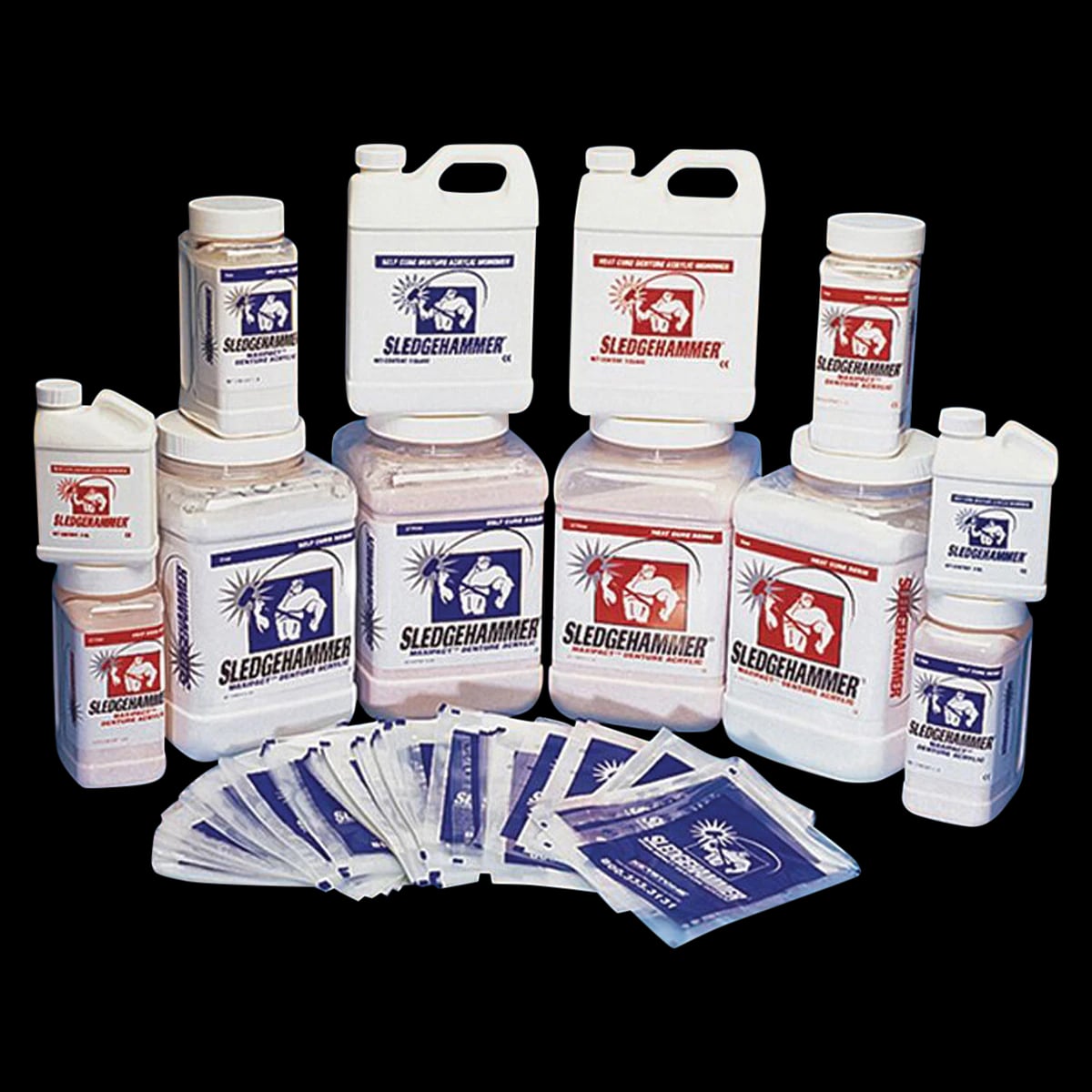 Sledgehammer Heat Cure Denture Acrylic Powder, Light Fiber Plus, 25 Pound