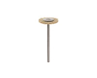 Hatho Toro Miniature Brush, 11/16" (17.5mm) Standard Hard, Natural Horse Hair, Straight Handpiece Mounted, Pack of 100