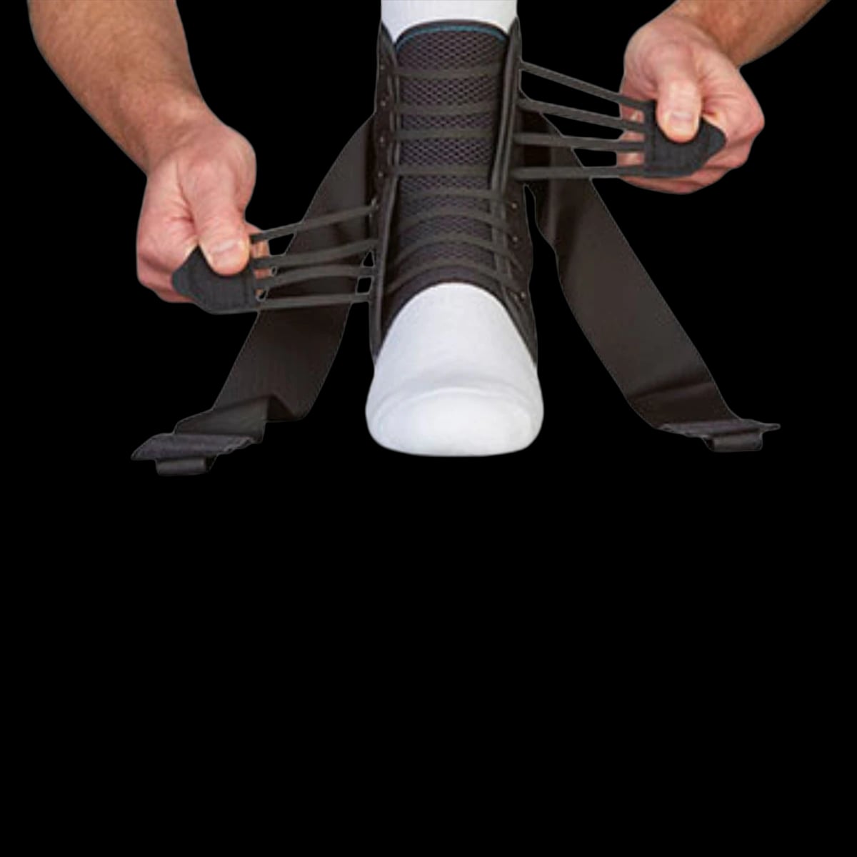 ASO Speed Lacer Stabilizer Ankle Brace, Adult Large, Ballistic Nylon, 13-14"