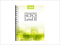 2016 HCPCS Level II Professional Edition Instructional Book, Spiralbound, 8-1/2" x 11"