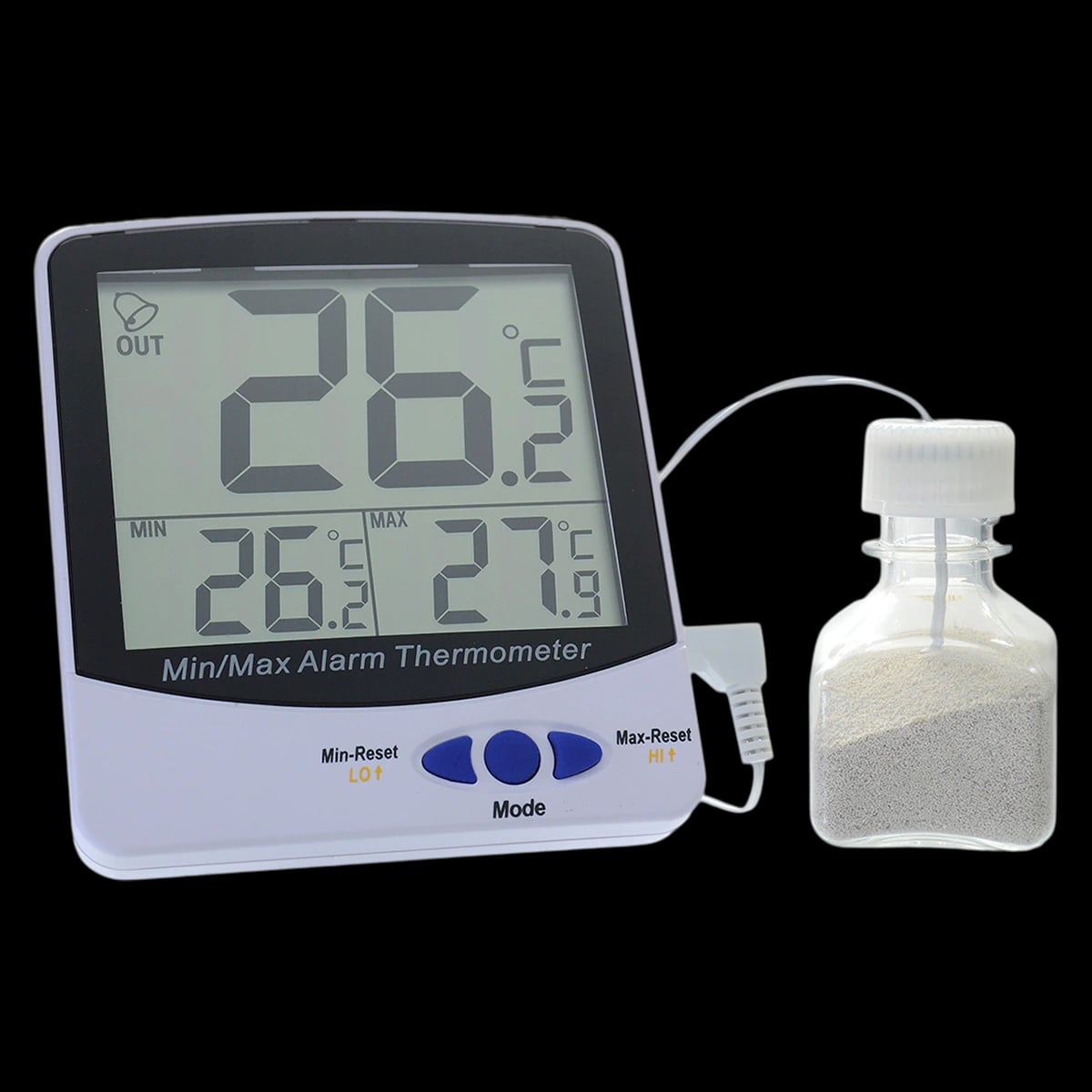 Radiance Industrial Co Water Bath Thermometer, -50 to 70°C, Current-Min-Max, Each