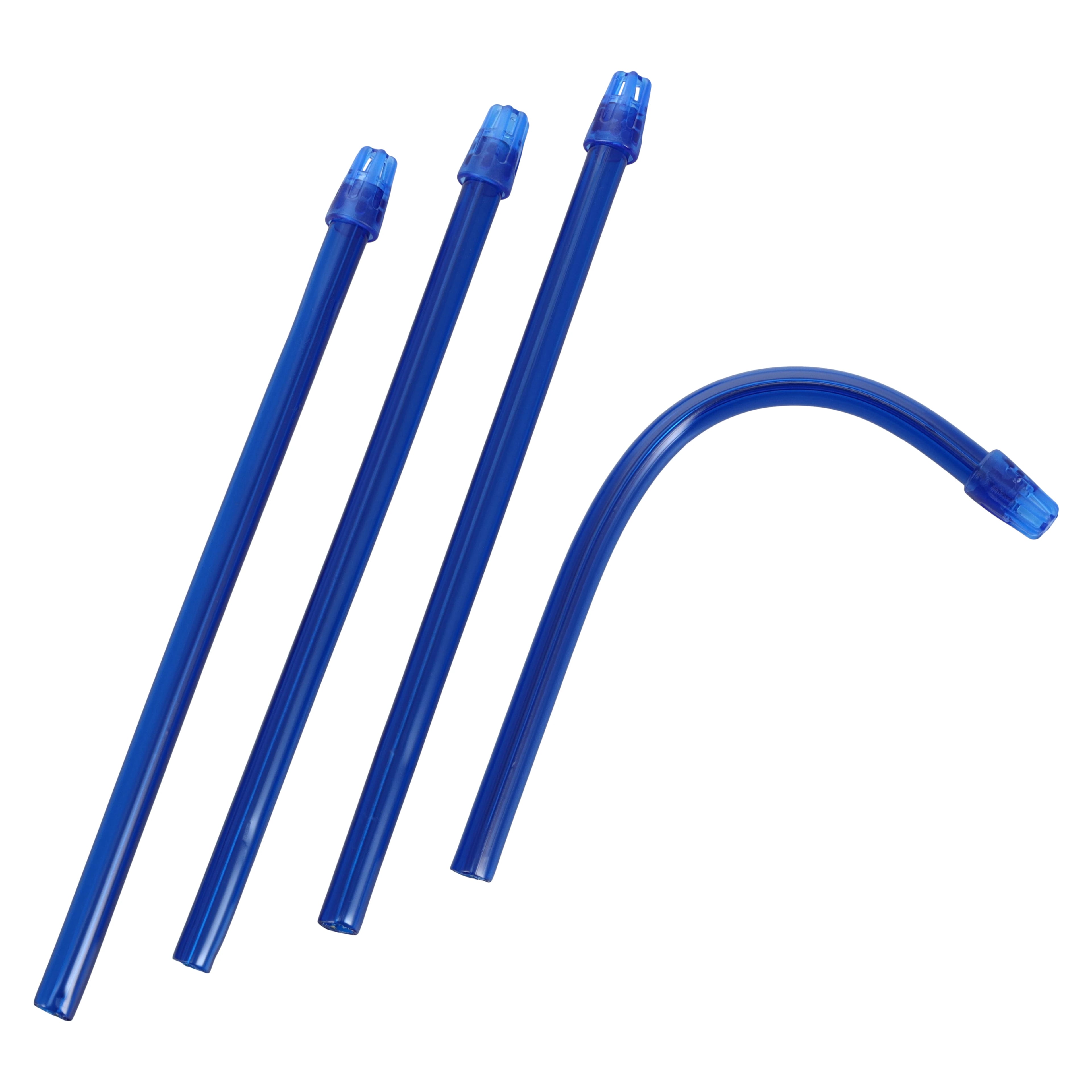 SafeBasics Flexible Saliva Ejectors, 6", Latex-Free, Clear Blue w/Blue Tip, 105/Pk, 710