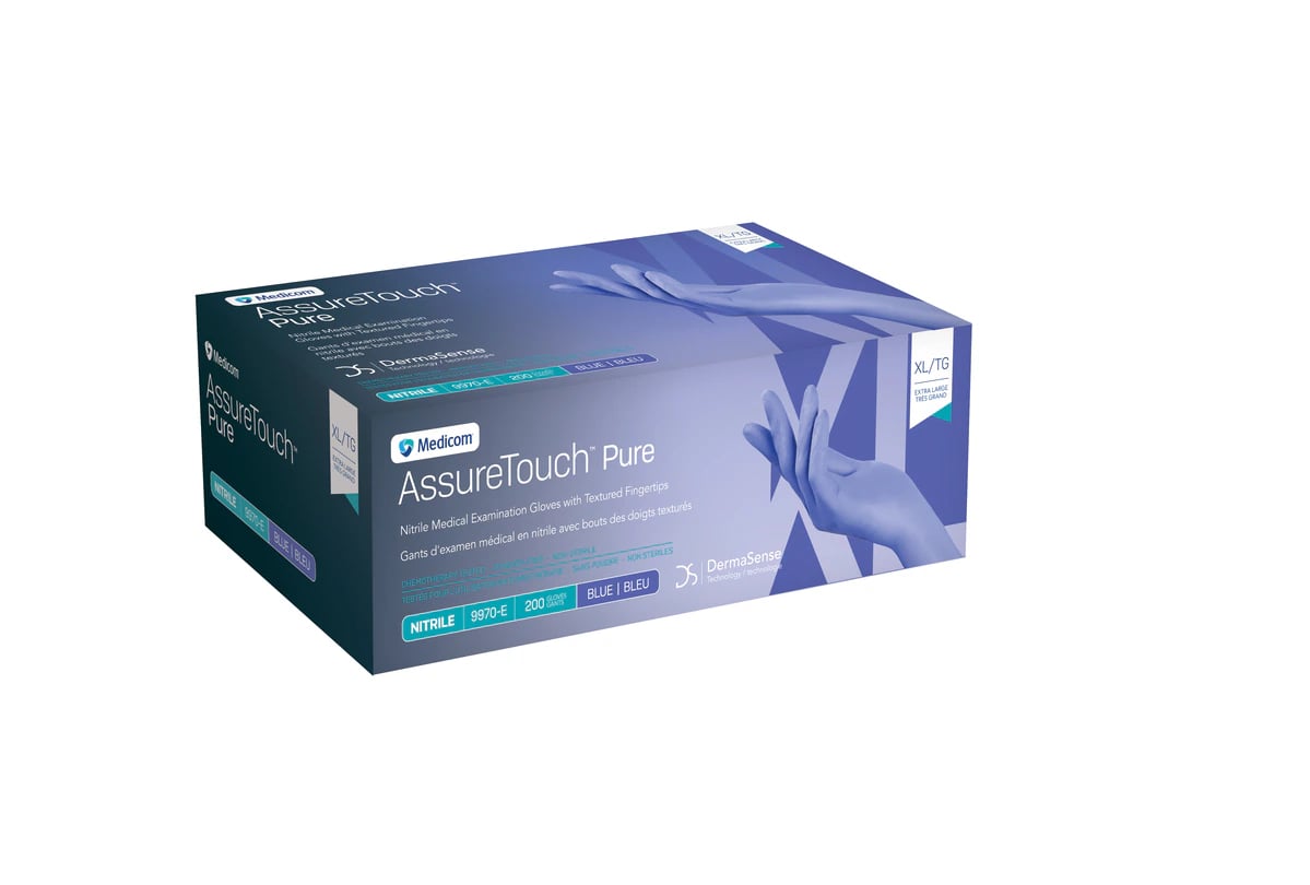 AssureTouch PF Nitrile Exam Gloves, Powder Free, Non-Sterile, X-Large, Blue, 2000/Case