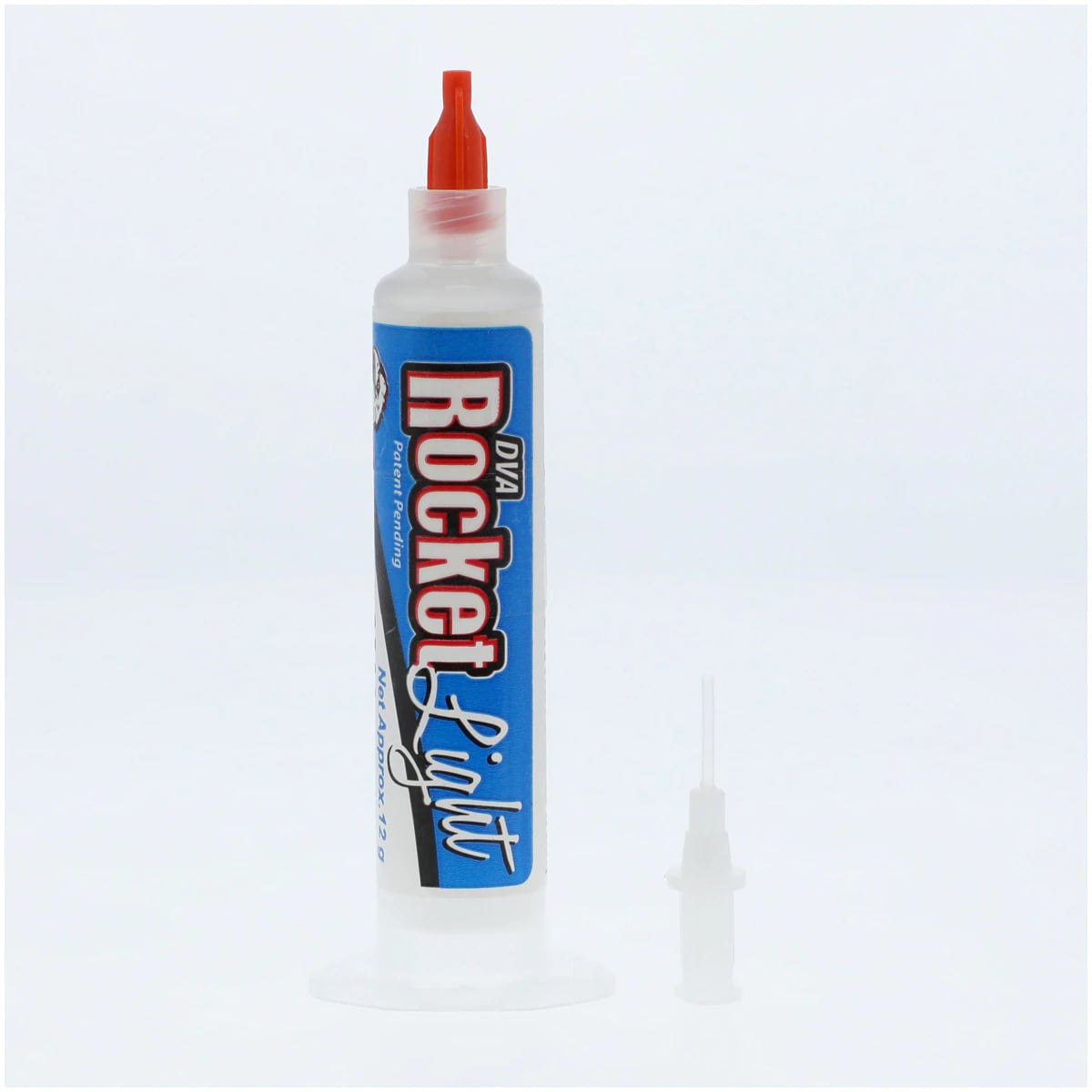 Rocket Light Refill Syringe Adhesive, Light Clear, 12g with Dispensing Tip