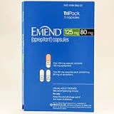 Emend (Aprepitant) Capsules 125mg/80mg Tri-fold Pack, 3 Capsules per Package