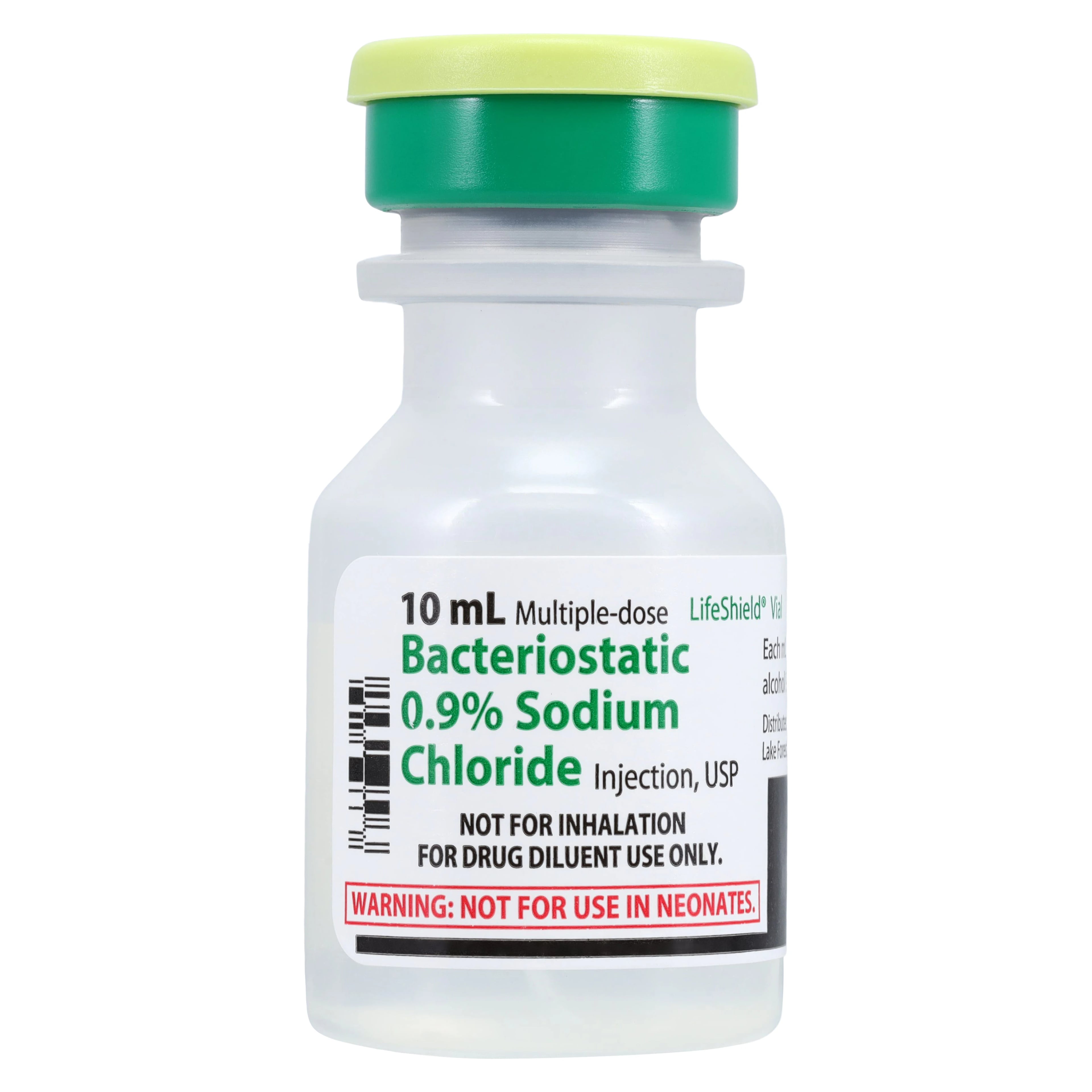 Sodium Chloride 0.9% Bacteriostatic Injection, Multiple-Dose Vial, 10 mL, Pfizer