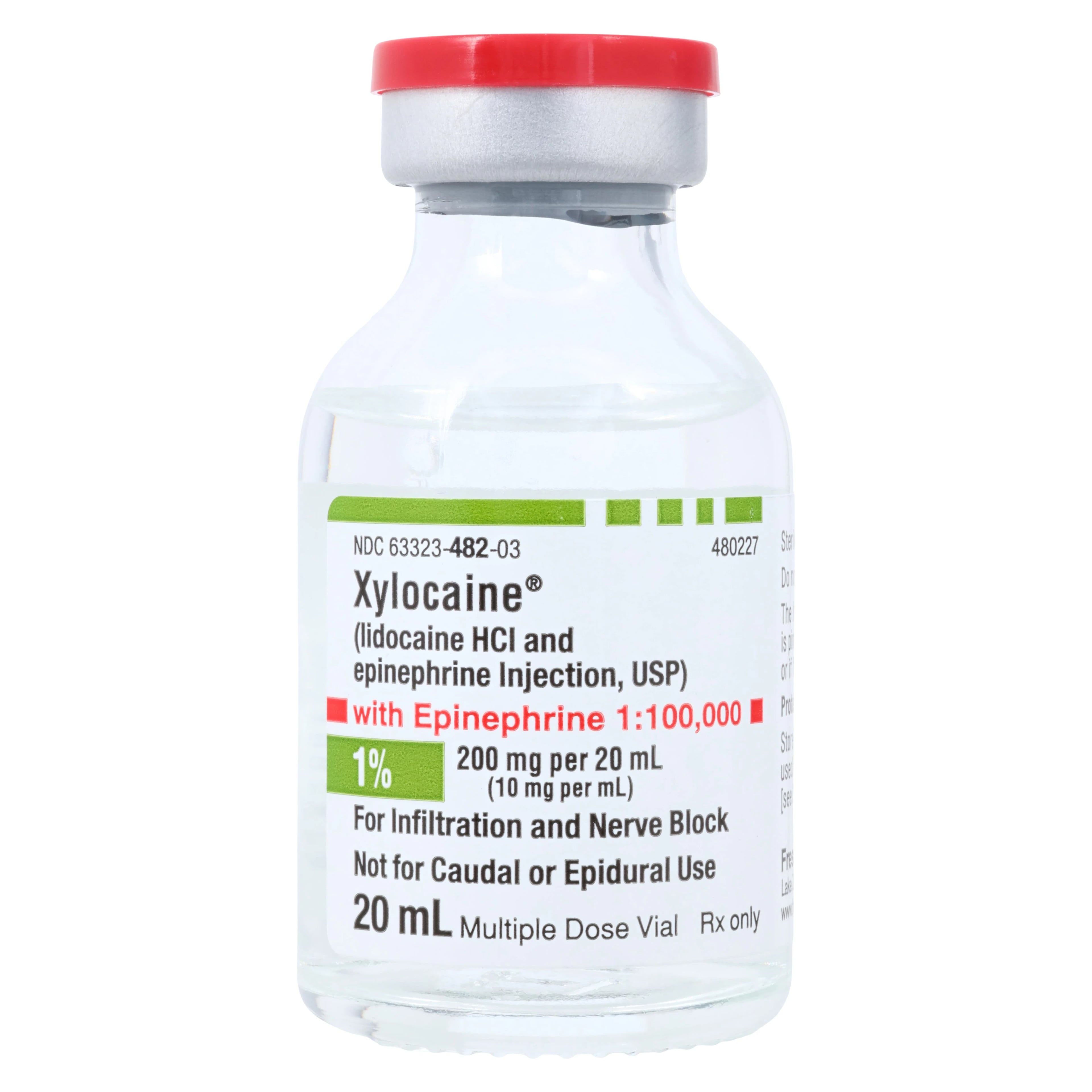Xylocaine with Epinephrine Injection 1% 1:100,000 MDV 20mL Each