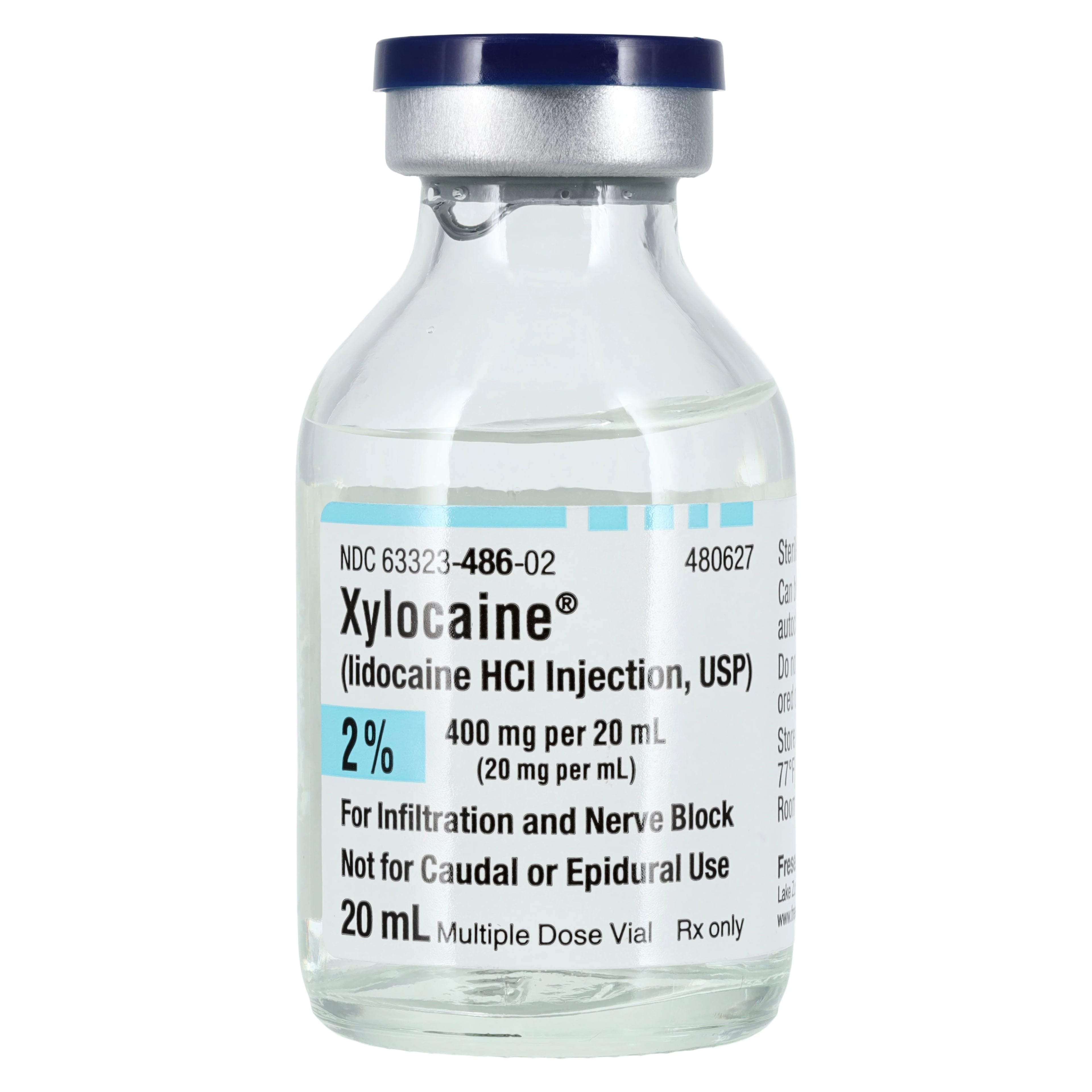 Xylocaine Plain Injection 2%, Multi-Dose Vial (MDV), 20 mL