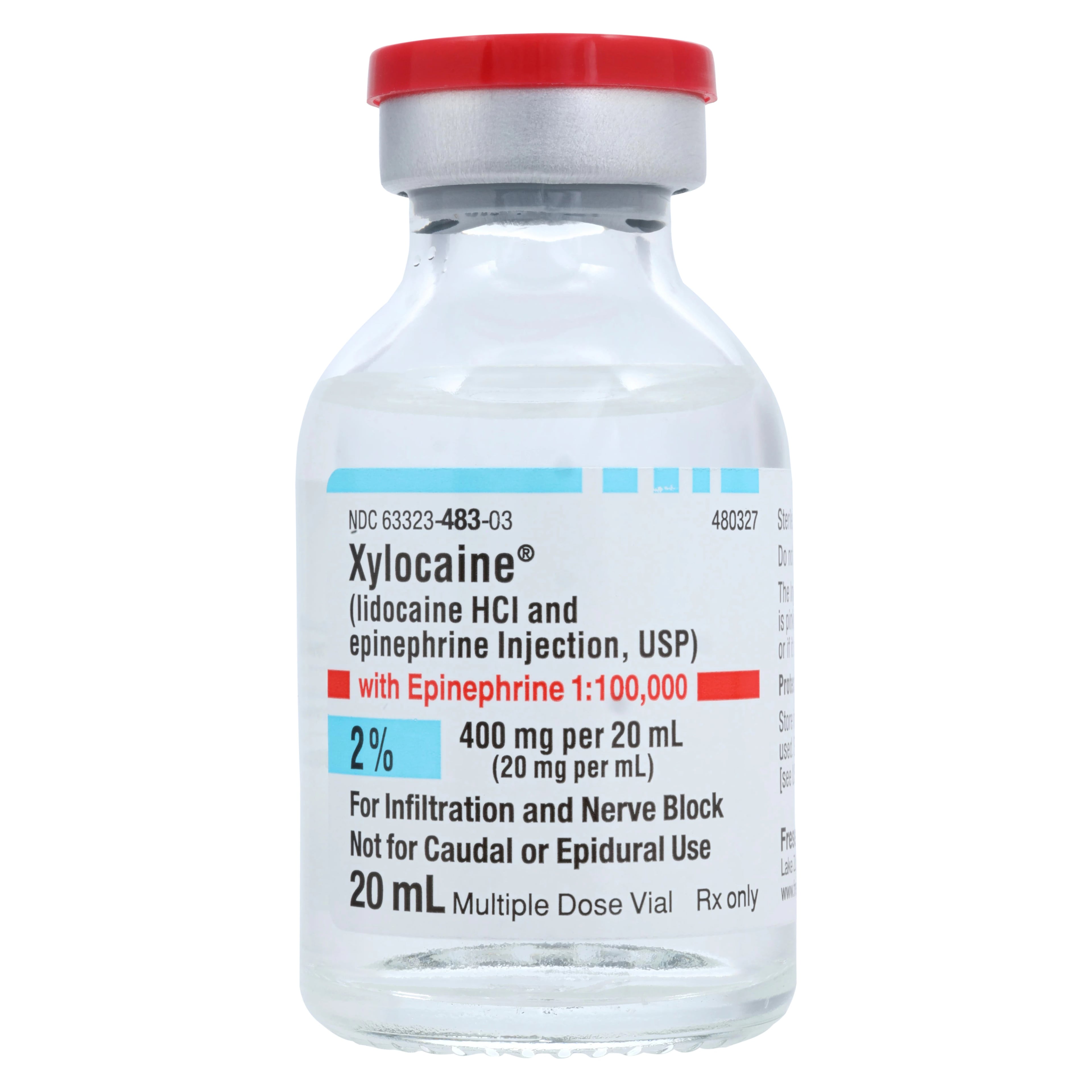 Xylocaine with Epinephrine Injection 2% 1:100,000 MDV 20mL Each