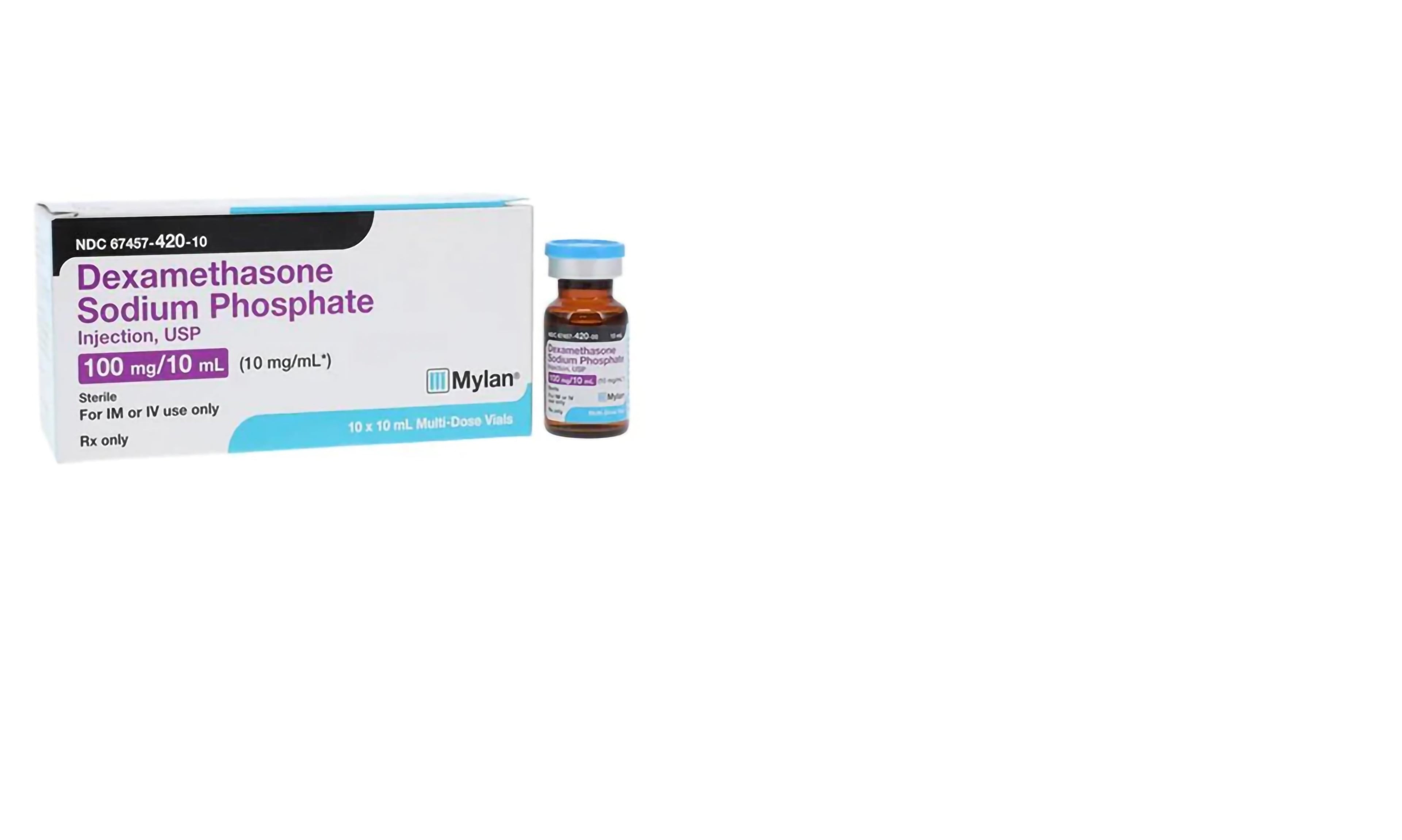 Dexamethasone Sodium Phosphate Injection, 10 mg/mL, 10 mL Multiple-Dose Vial, Mylan