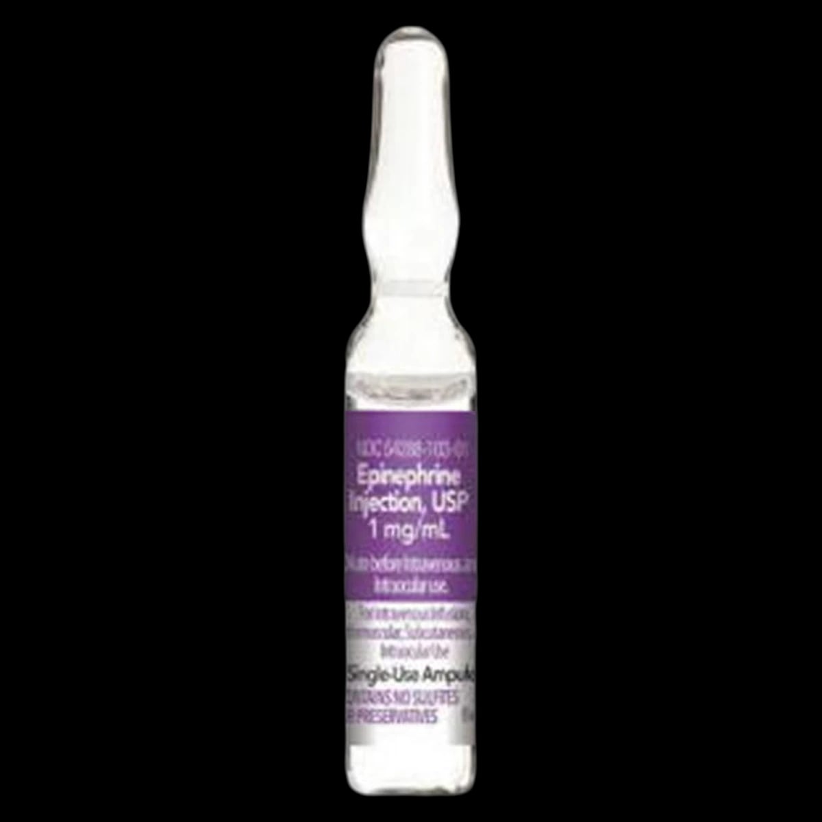 Epinephrine Injection 1mg/mL 1:1000 Ampule 1mL Each