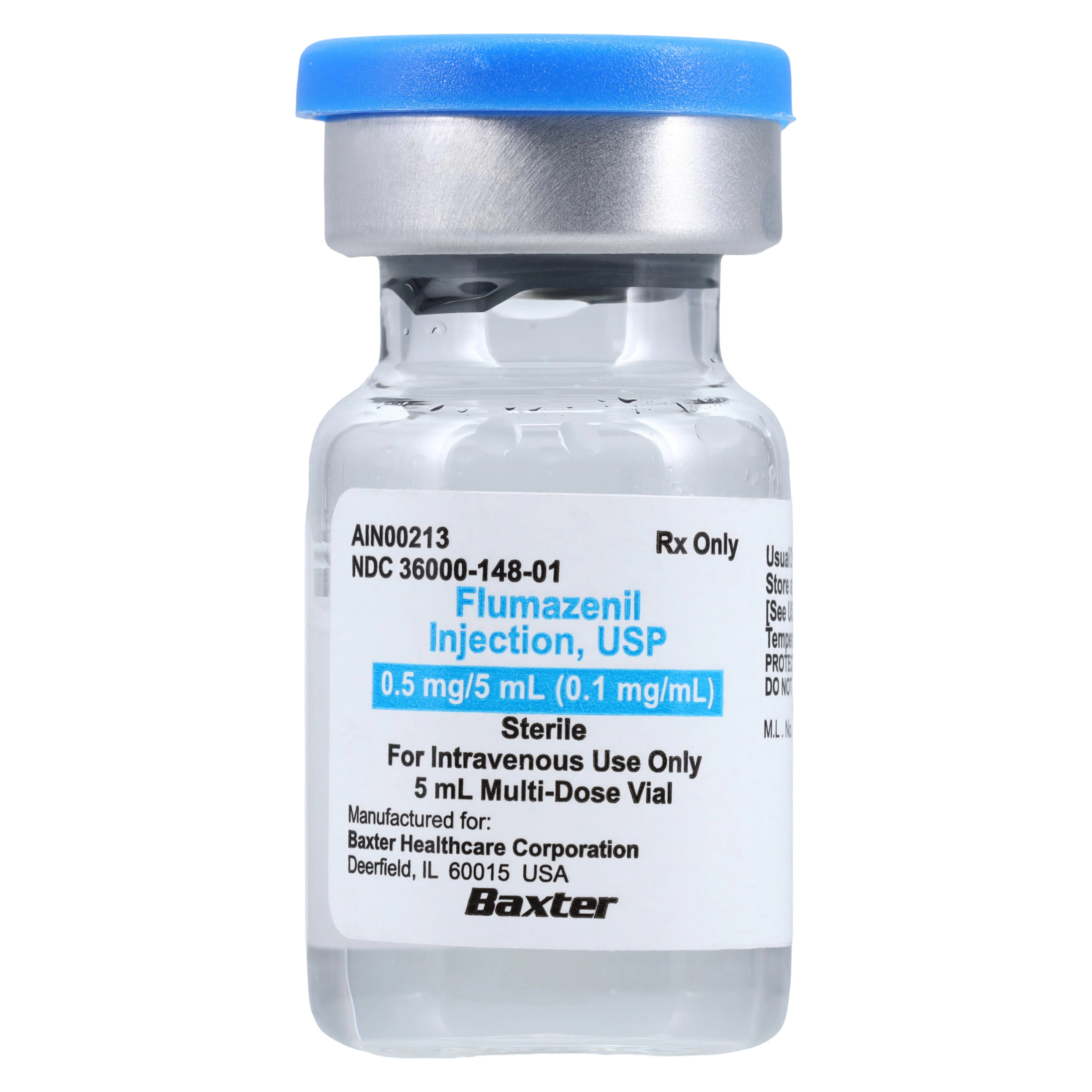 Flumazenil Injection 0.1 mg/mL, MDV, 5 mL Vial, Baxter