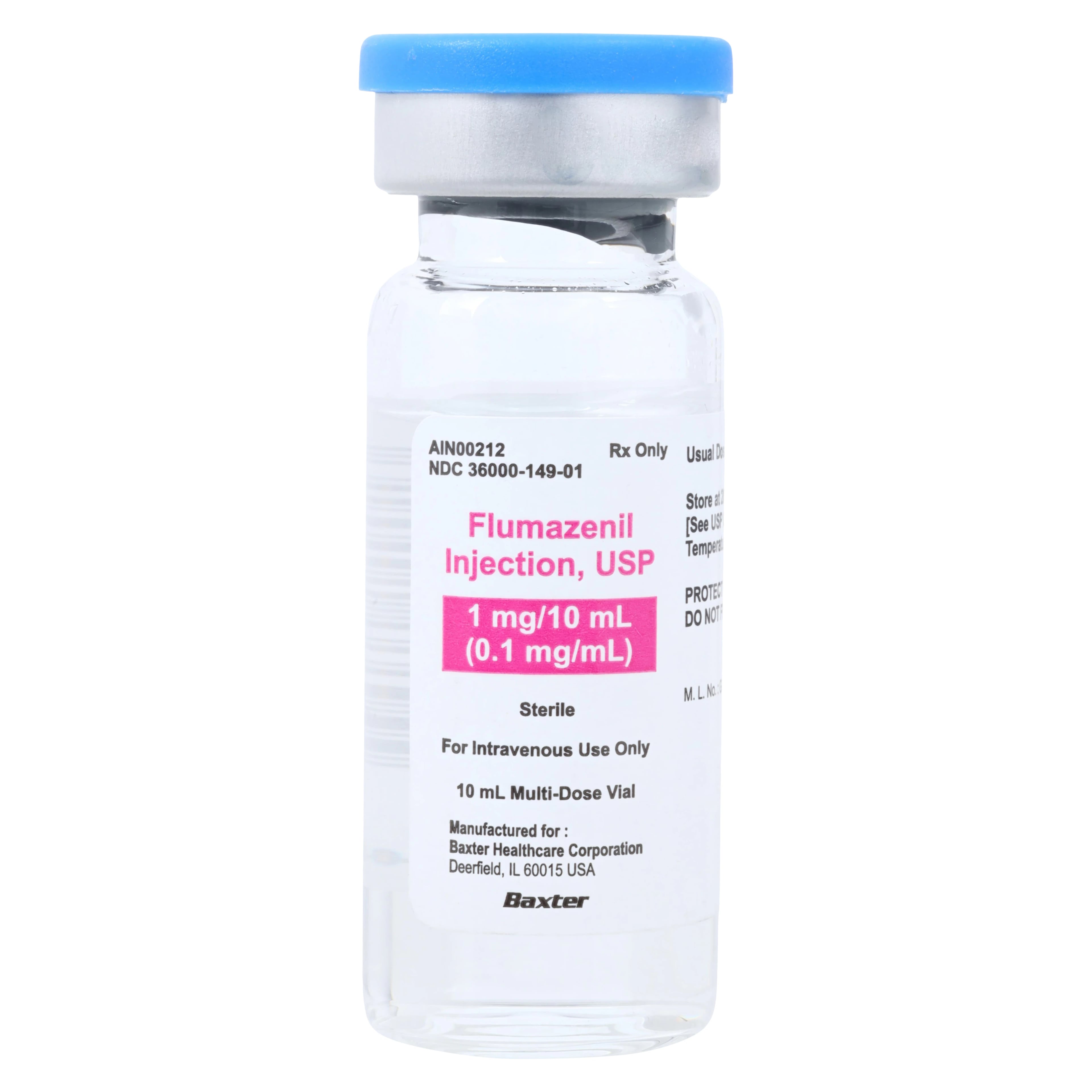 Flumazenil Injection 0.1 mg/mL, MDV, 10 mL, Baxter