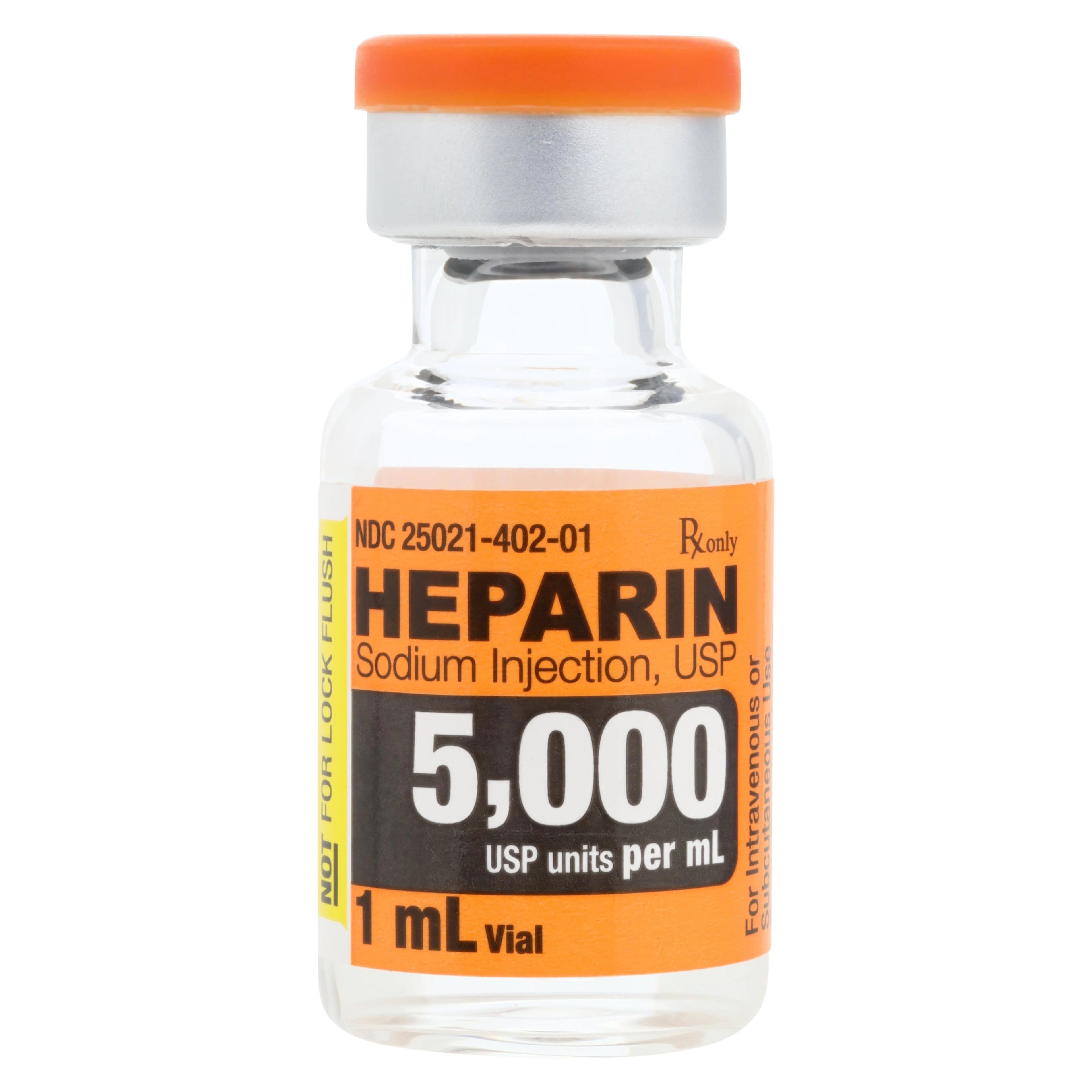 Heparin Sodium Injection (Pork), 5,000 U/mL, 1 mL Vial, Multi-Dose, Sagent Pharmaceuticals
