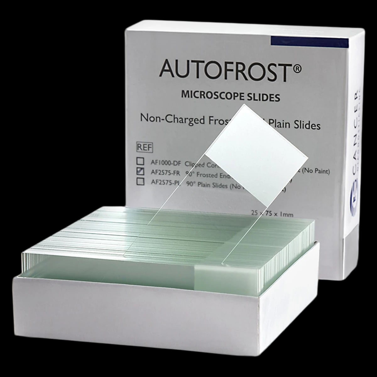 AutoFrost Frosted Microscope Slides, 3x1" White, 90° Corners, 1440/Case