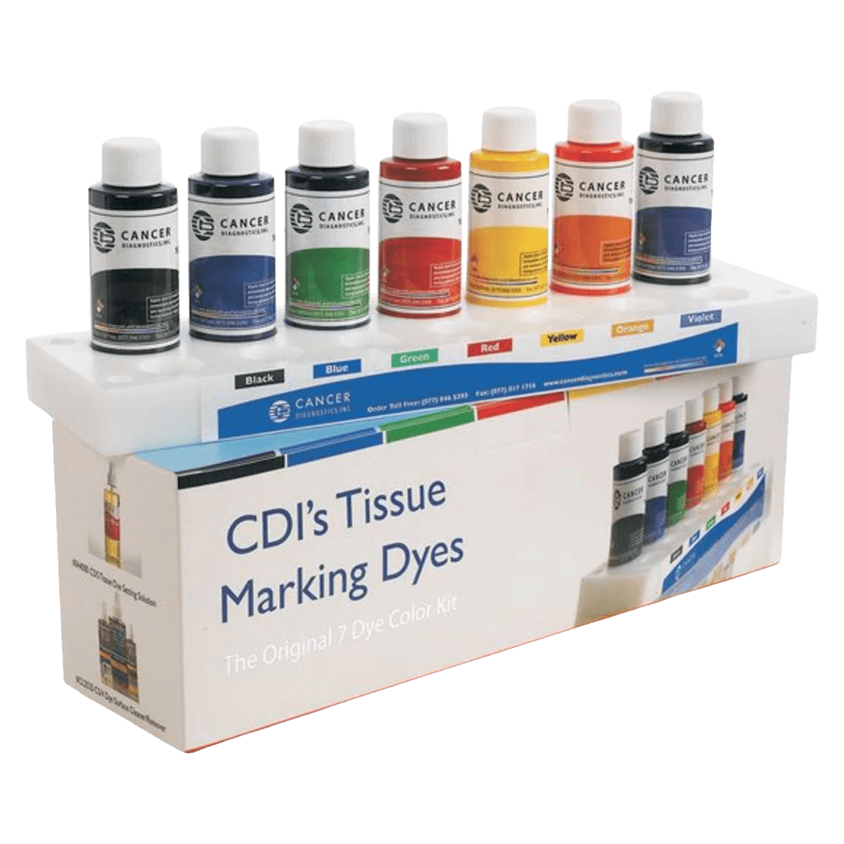 Cancer Diagnostics Tissue Marking Dye Refills, 6 Colors, 2 oz Each, 6/Kit