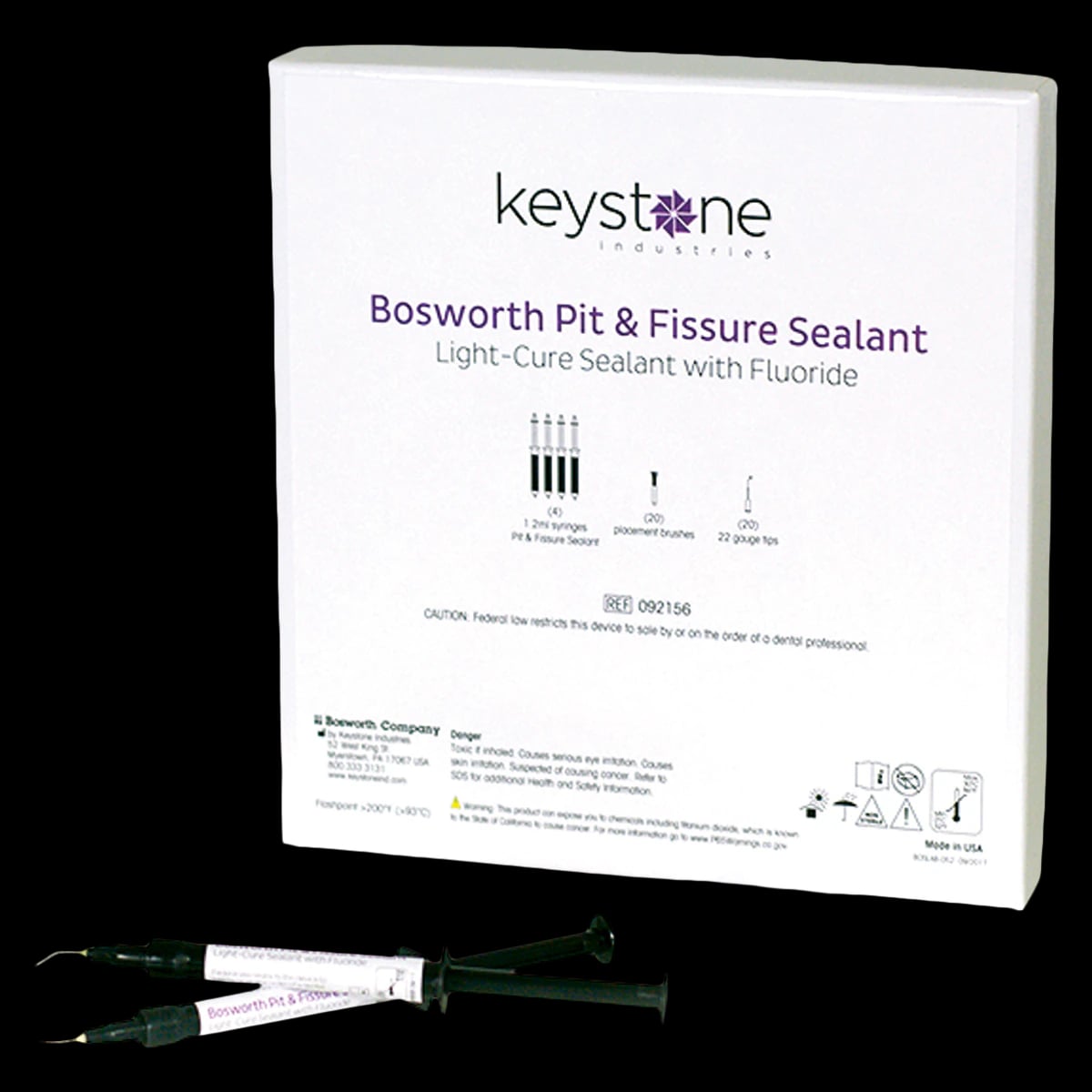 Bosworth Pit & Fissure Sealant Standard Kit, Light Cure, With Fluoride, Each