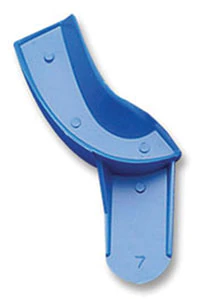 Tray-Aways® Disposable Solid Impression Trays, #7 Upper Right/Lower Left Quadrant, Blue, 12/Pack, 0921890