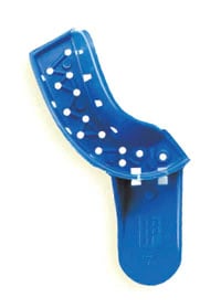 Tray Aways® Disposable Perforated Impression Trays, #7S, Upper Right/Lower Left Quadrant, Blue, 12/Pack, 0921894