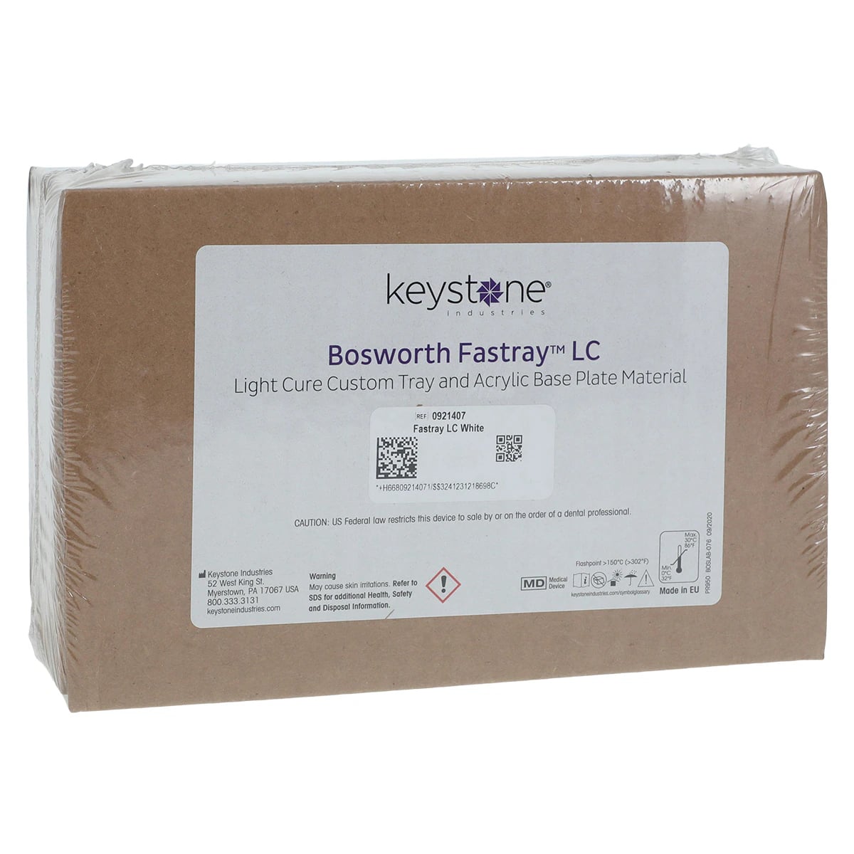 Fastray LC Light-Cure Custom Tray Material, White, Preformed Wafers, 50/Box, 0921407