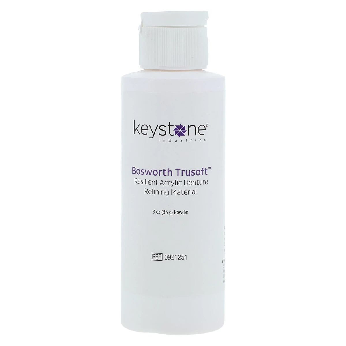 Trusoft Resilient Denture Acrylic Relining Material, Powder Only, 3 oz, 0921251