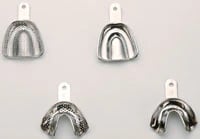 Bosworth Set of 8 - Edentulous Solid Full-Arch Stainless Steel Impression Trays #104, 4 Upper/4 Lower
