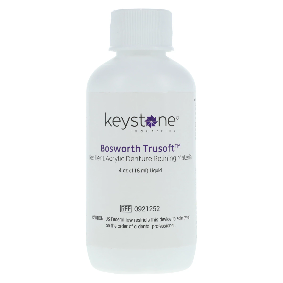 Trusoft™ Resilient Denture Acrylic Relining Material, 4 oz Liquid Only, 0921252