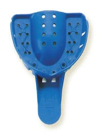 Tray-Aways® Disposable Perforated Impression Trays, Medium Upper, #3, Blue, 12/Pack, 0921885
