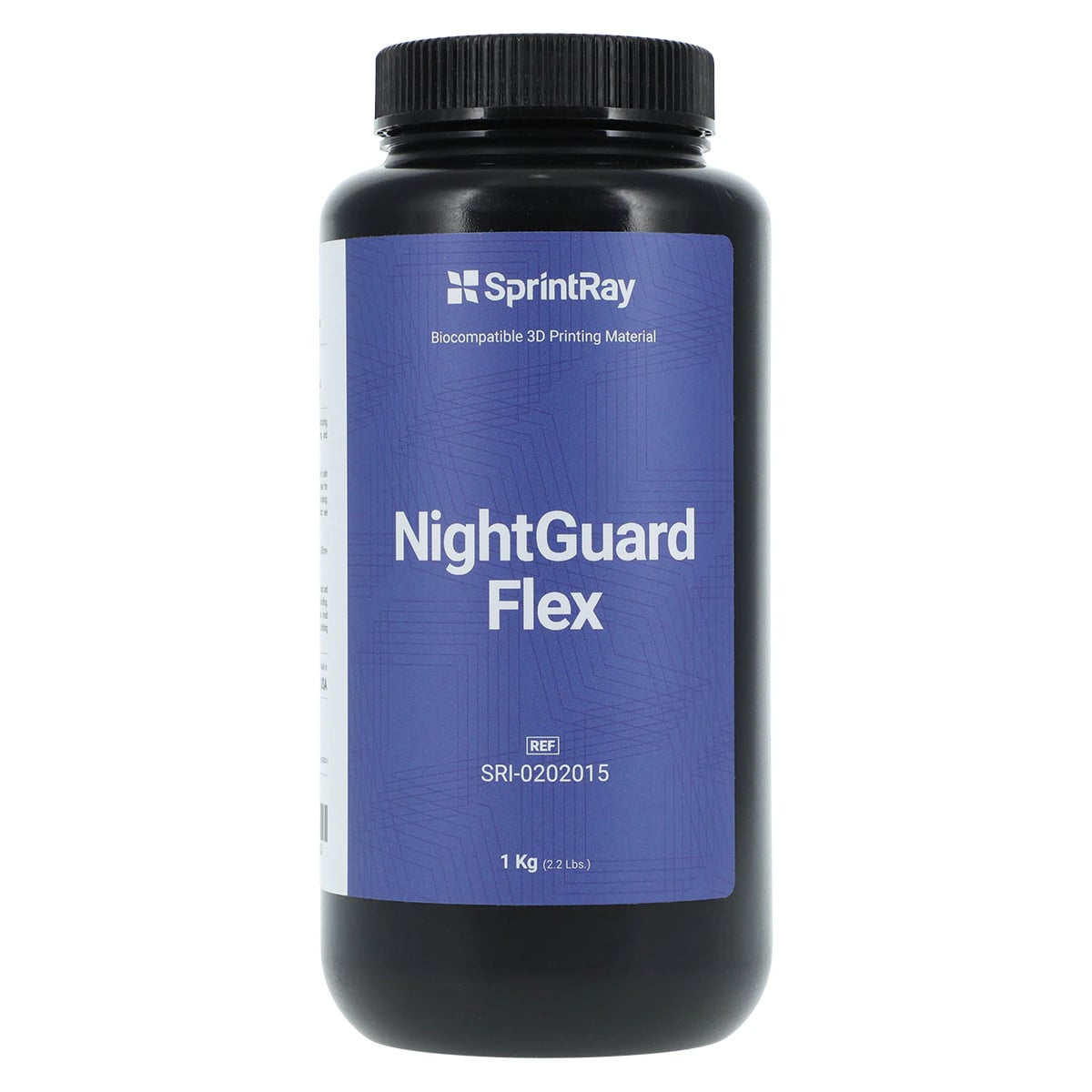 SprintRay NightGuard Flex 3D Printing Resin, Biocompatible, 1 kg Bottle, 1/Pk