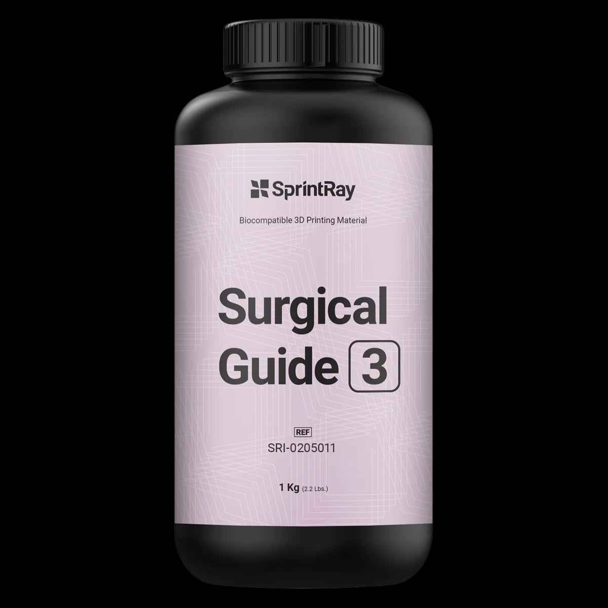 SprintRay Surgical Guide 3 Biocompatible 3D Printing Resin, Clear, 1 kg Bottle, 1/Pk