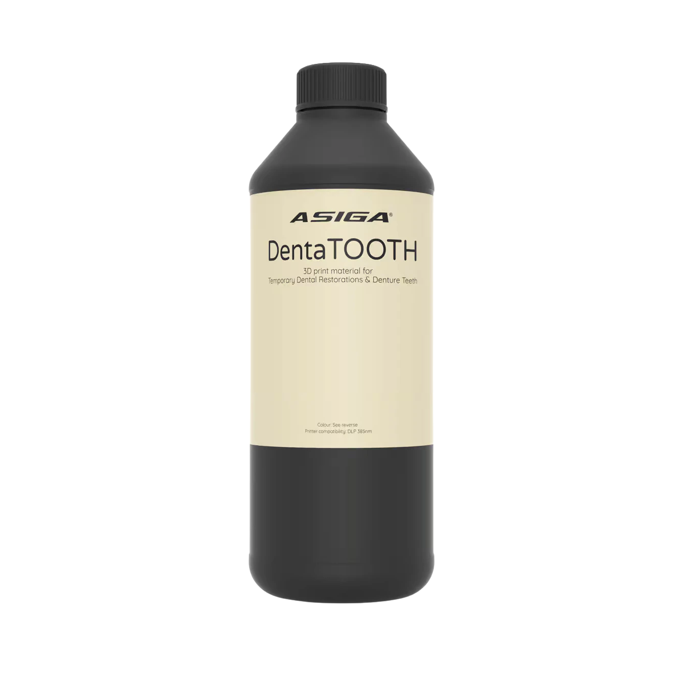 Asiga DentaTOOTH 3D Printing Resin, Vita Shade B3, 1.1 kg Bottle