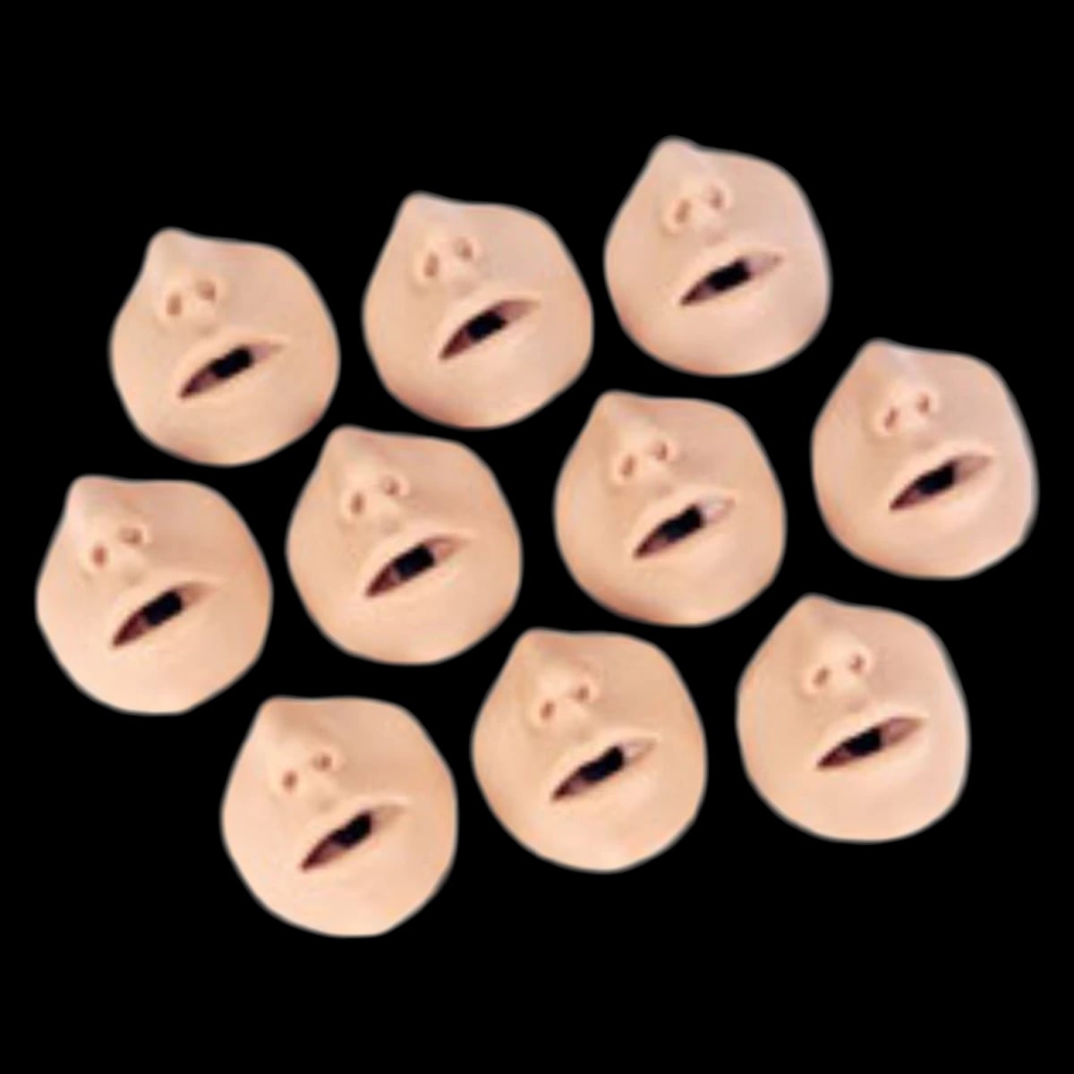Nasco Healthcare Mouth/Nose Pieces for Adult CPR Manikin (Channel Model), 10/Package