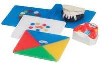 Pro-Form Fun Guard Mouthguard Laminate, Red/Yellow/Blue/Green, Diagonal 5" x 5", .160" (4mm), 12/Box, 9600006