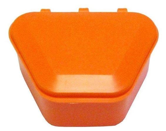 Keystone New Age Denture Cup, Orange, 12 per Box