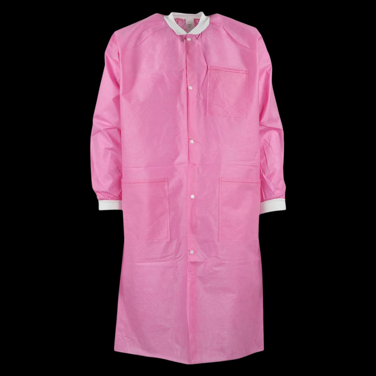 Extra-Safe Lab Coat, AAMI Level 3, Raspberry, Large, Latex-Free, 10/Pk, 3660RBL