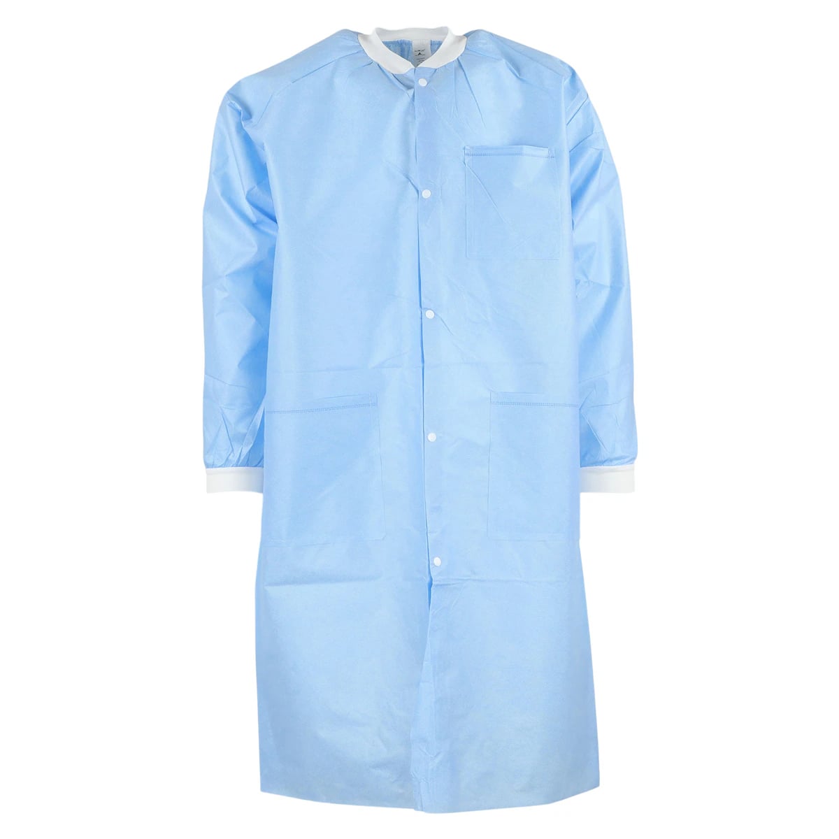 Extra-Safe Knee-Length Lab Coat, Medical Blue, Small, Latex-Free, AAMI Level 3, 3-Layer SMS, 10/Pk, 3660MBS