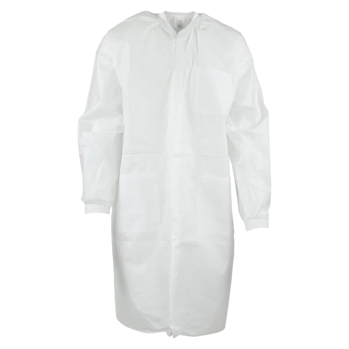 ValuMax Extra-Safe AAMI Level 3 Lab Coat, White, Knit Collar, Small, Knee-Length, 10/Pack, 3660WHS-K