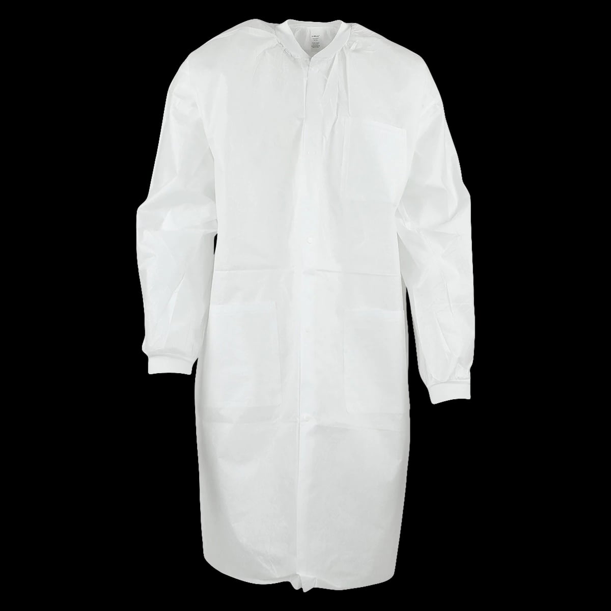 ValuMax Extra-Safe AAMI Level 3 Lab Coat, White Knit Collar, Medium, 10/Pack, 3660WHM-K