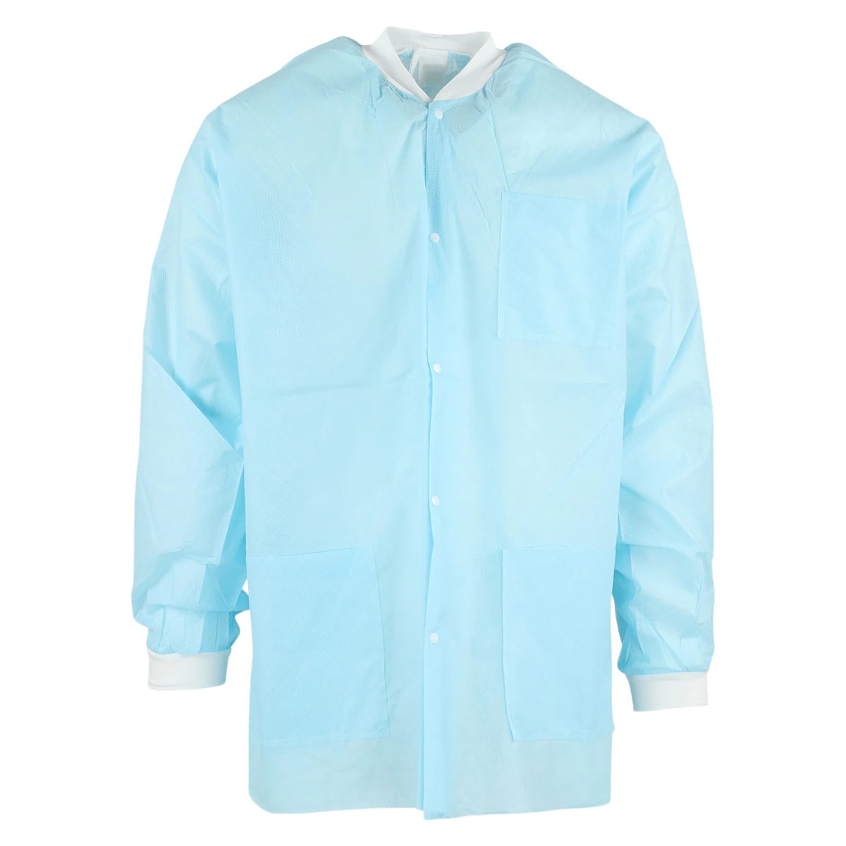ValuMax Extra-Safe Hip Length Lab Jacket, Large, Sky Blue, Latex-Free, Fluid Resistant, AAMI Level 3, 10/Pack, 3630SBL