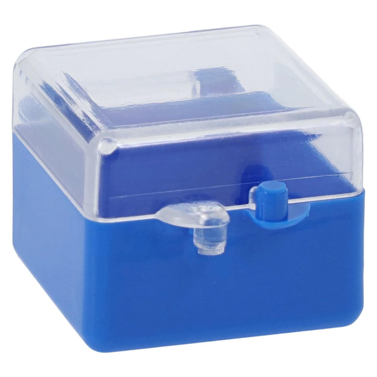 Keystone C&B Rigid Plastic Box, 1" x 1" x 3/4", Blue/Clear, 1000/Pkg, #1160010