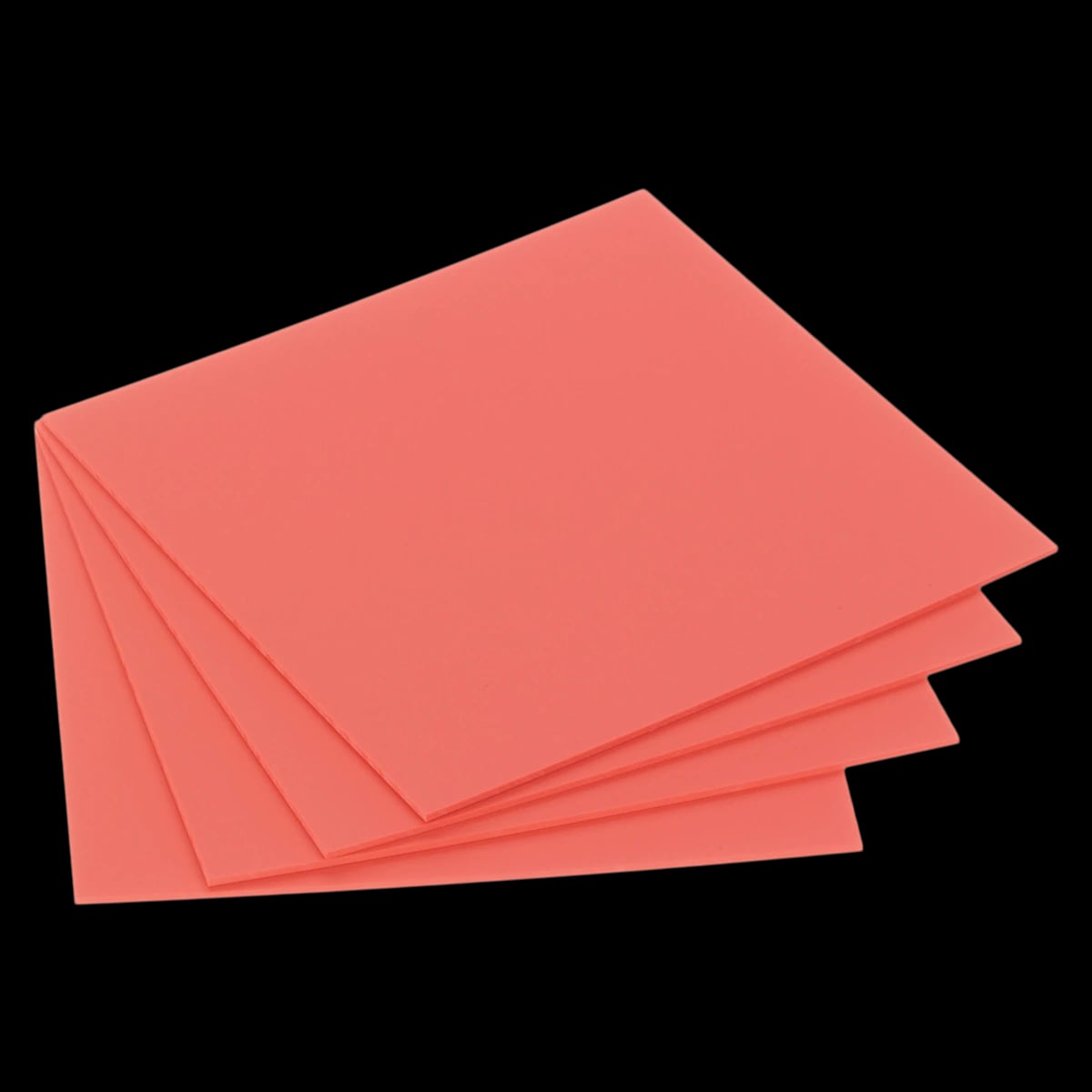 Keystone Base Plate Material, Pink, .100" Thick, 5" x 5" Sheets, 25/Box, 9616250