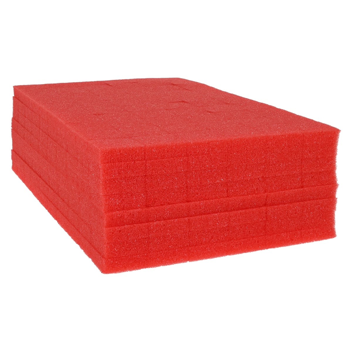 Red Foam Filler for Rigid C&B Boxes, 1" x 3/8" (25.4 x 9.5mm), Box of 1000