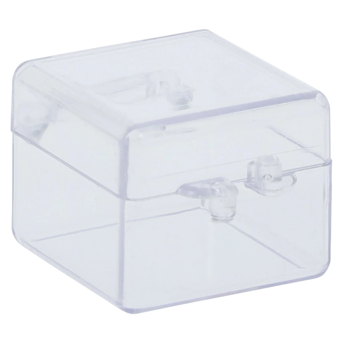 All Clear Rigid C&B Boxes, 1" x 1" x 3/4", Clear, Box of 1000