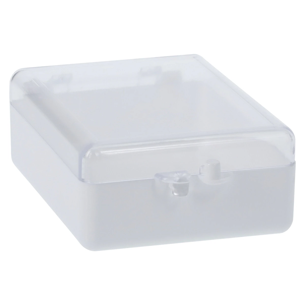 Keystone White/Clear Rigid C&B Boxes, 2" (50.8 mm), Hinged Snap-Type, 500/Box