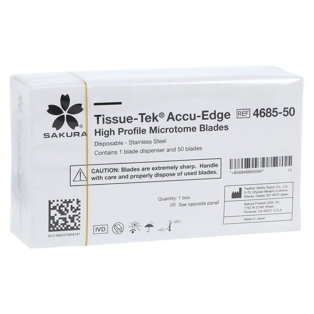 Sakura Finetek Accu-Edge High Profile Microtome Blades, 50/Package