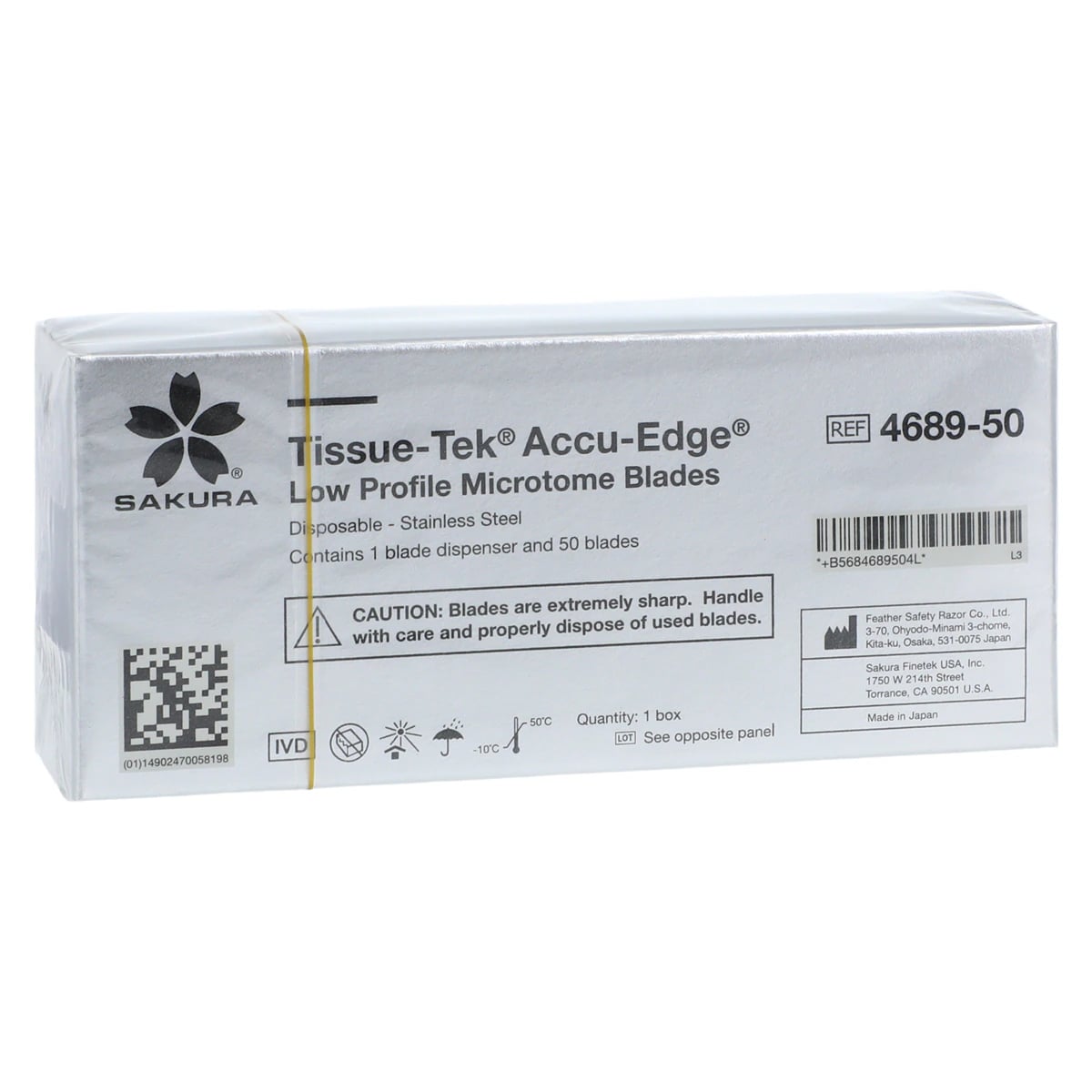 Sakura Accu-Edge Microtome Blade, Low Profile, 50/Box